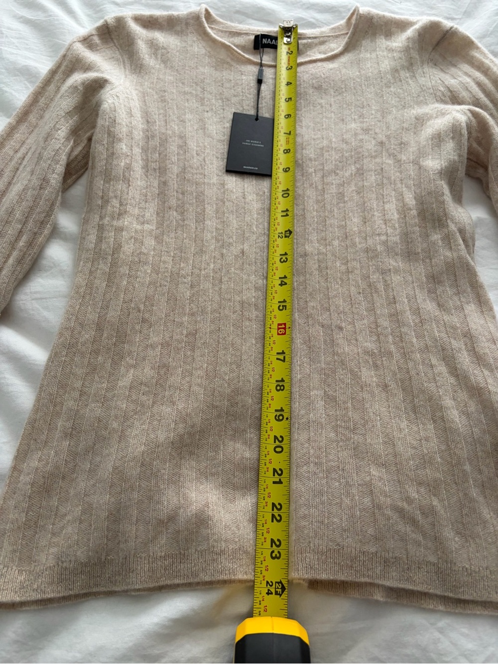 NAADAM Lightweight Balletcore Ribbed Cashmere Sweater Size Large - Picture 8 of 13